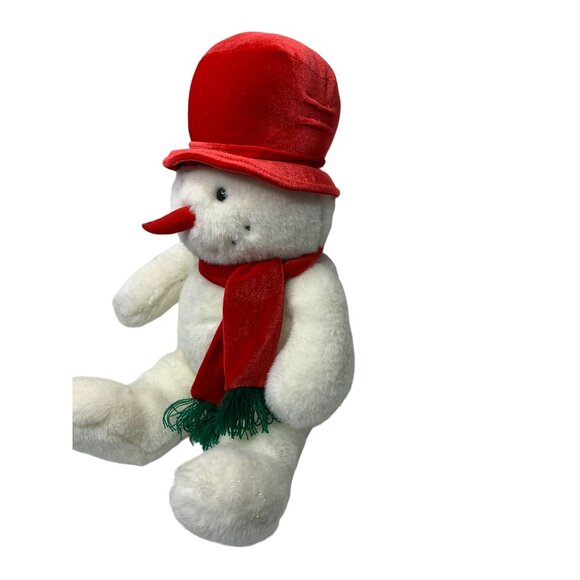 Friendzies Plush Stuffed Animal Doll Toy Snowman Hat Scarf 17.5 in Tall White Re - Picture 3 of 5